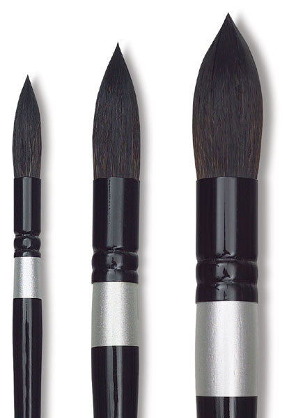 Silver Brush Black Velvet Round Watercolor Brushes Set of 7 - Sitaram  Stationers