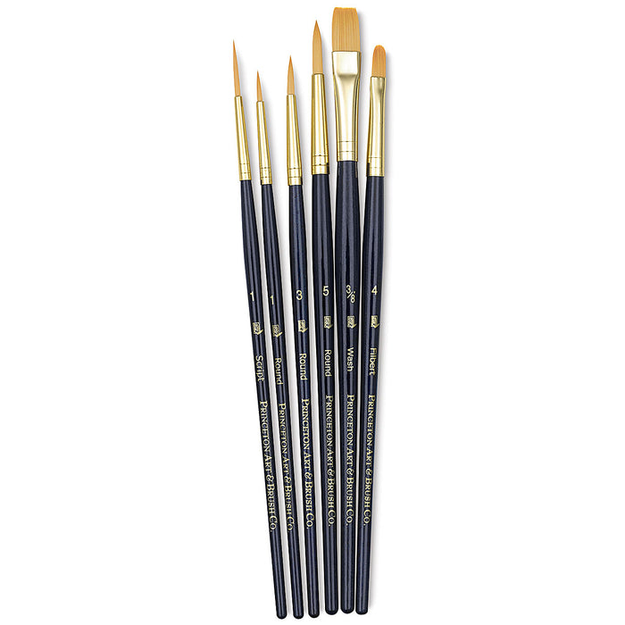 Princeton Synthetic Golden Taklon Brush // Set of 6 (Blue)