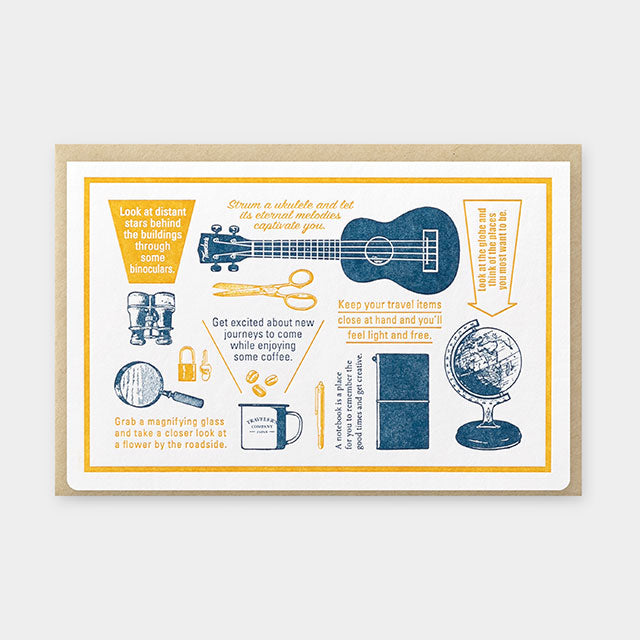 TRAVELER'S COMPANY Travel Tools Collection: Letterpress Card (Blue)