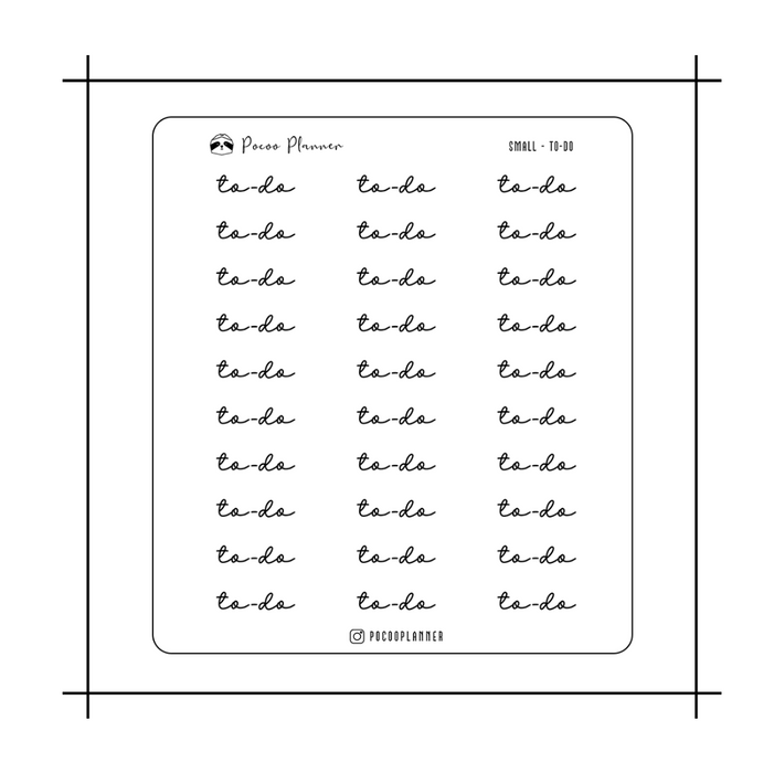 Pocoo Planner Monochrome Sticker // Titles