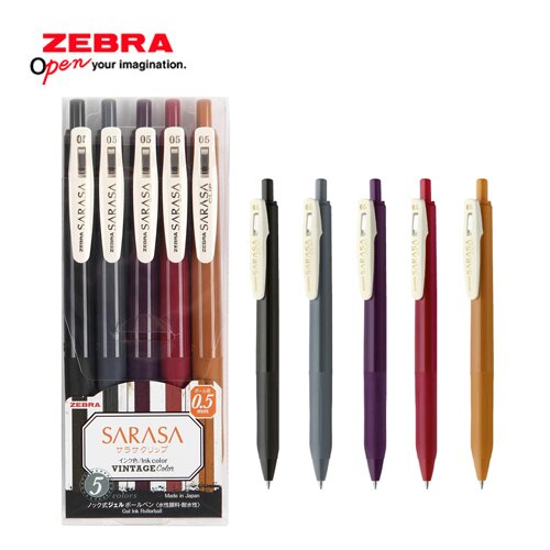 Sarasa Gel 0.5mm Pen // Vintage Color Set 2