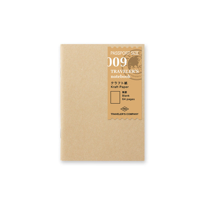 TRAVELER'S Notebook 009 Kraft Paper Refill // Passport