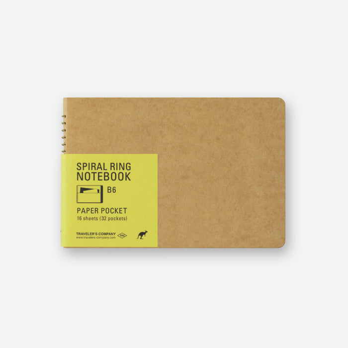 SPIRAL RING NOTEBOOK Paper Pocket (A5/A6/B6)