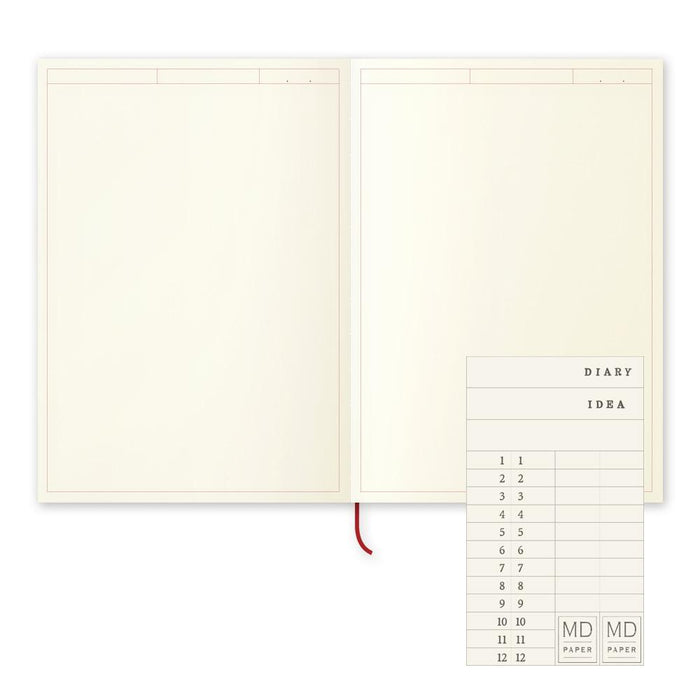 Lot de 3 Carnets Midori MD Notebook light - A5 14,8x21 cm - pages blanches