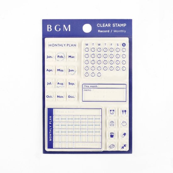 BGM Clear Stamp | Record Monthly