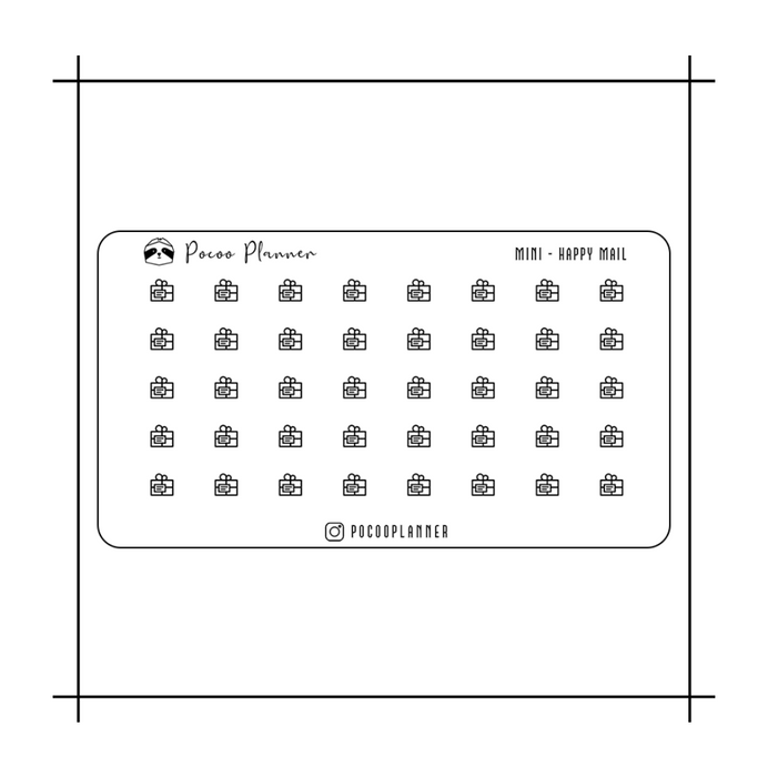 Pocoo Planner Monochrome CARD Size Sticker // Icon (2/3)