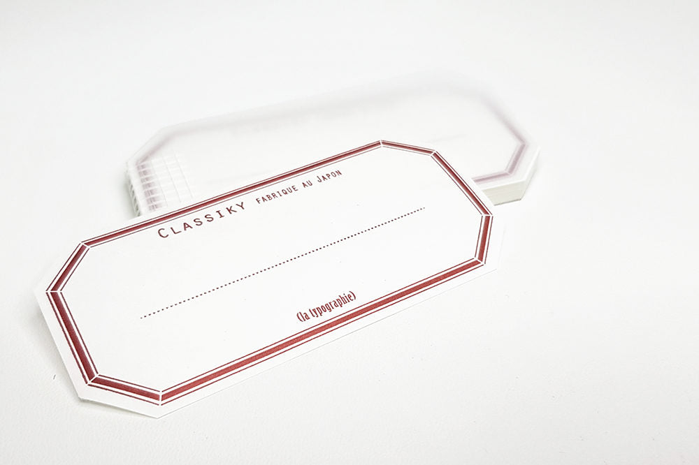 Classiky Letterpress Water-activated Label Book