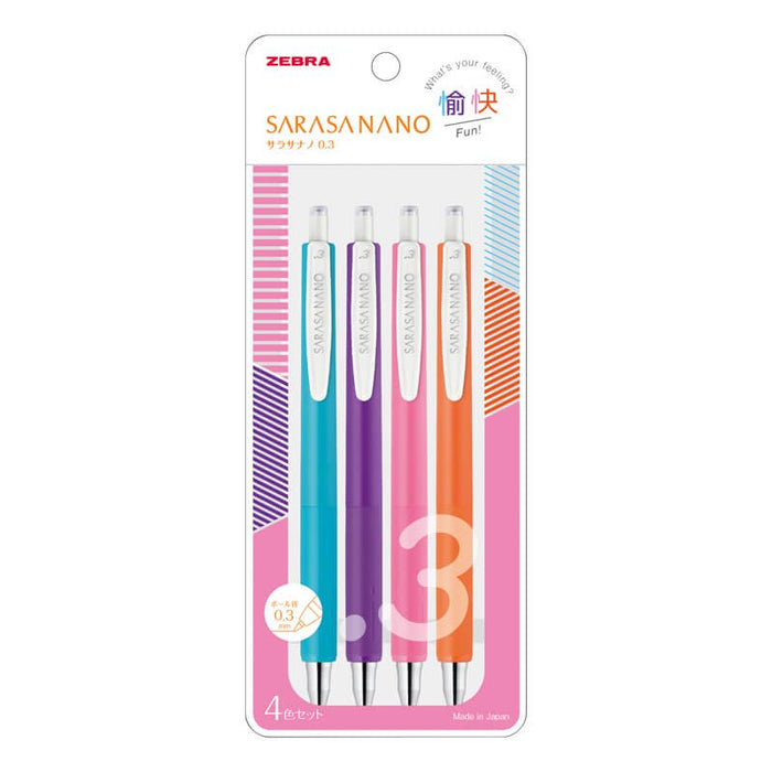 Zebra Sarasa NANO Ultra Fine 0.3mm Gel Pen Set
