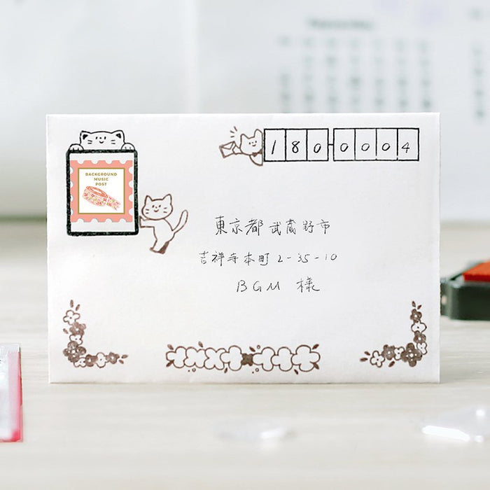 BGM Clear Stamp | Postcard Cat