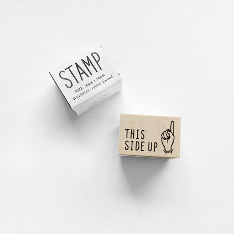 This Side Up Rubber Stamp