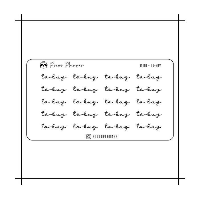 Pocoo Planner Monochrome CARD Size Sticker // Title