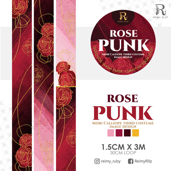 Reimy Gold Foil Washi Tape // Rose Punk