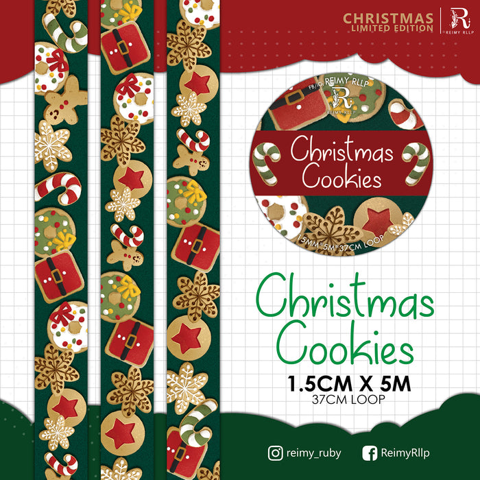 Reimy Washi Tape // Green Christmas Cookies