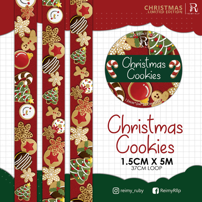 Reimy Washi Tape // Red Christmas Cookies