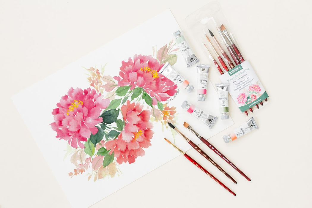 Princeton x Esther Peck Watercolor Floral Brush Set // Set of 5