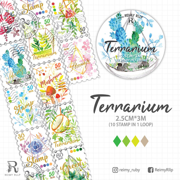 Reimy Stamp Washi Tape // Terrarium