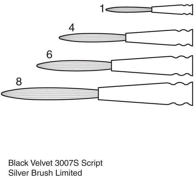 Silver Brush Black Velvet Brush - Liner