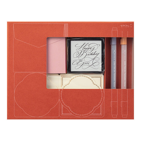 [Limited Edition] MIDORI Paintable Stamp Kit // Happy Birthday