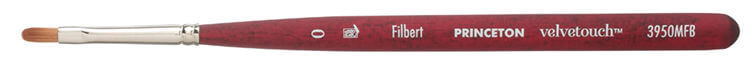 Princeton 3950 Velvetouch MINI Synthetic Sable Brush // Filbert