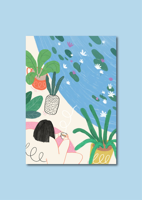 Ke ai de ke Garden Series Postcard // By The Pond