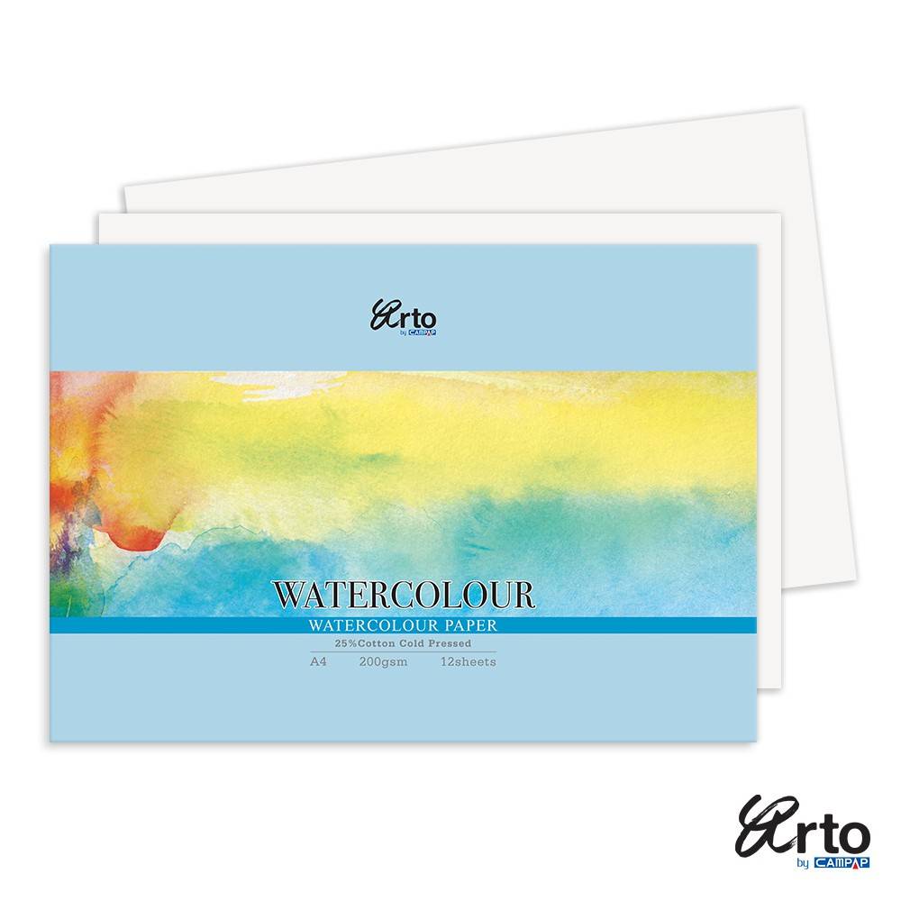 Arto x Fabriano Watercolor Paper Pack 25% Cotton A4 Cold Pressed 200GS —  Stickerrific
