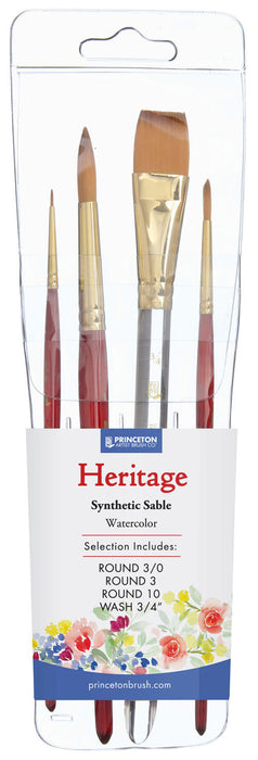 Princeton 4050 Heritage Synthetic Sable Brush // Set of 4