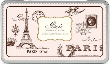 [CLEARANCE] Cavallini Paris Rubber Stamp Set
