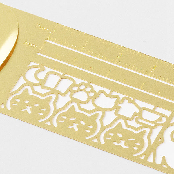 MIDORI Brass Clip Ruler // Cat
