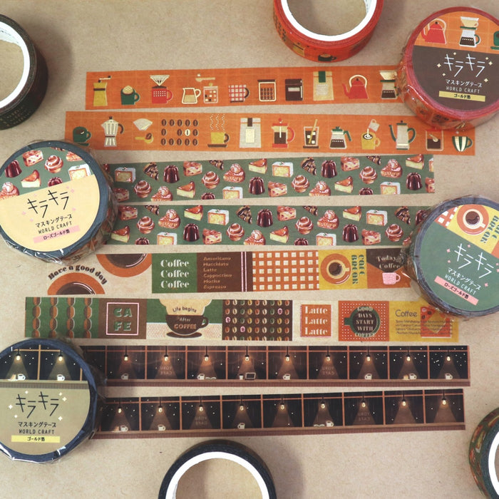 World Craft Foiled Washi Tape / With Coffee
