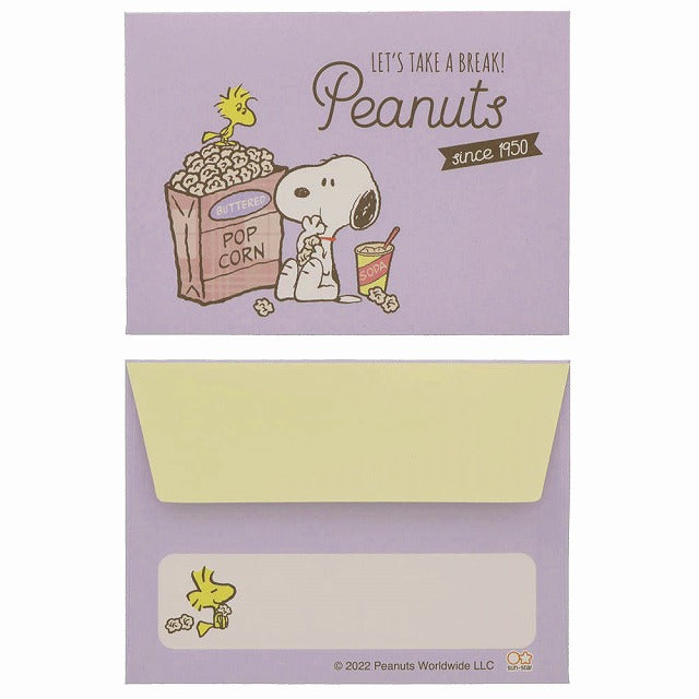Peanuts Snoopy Snack Time Mini Letter Set // Popcorn