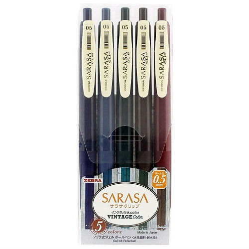 Sarasa Gel 0.5mm Pen // Vintage Color Set 1