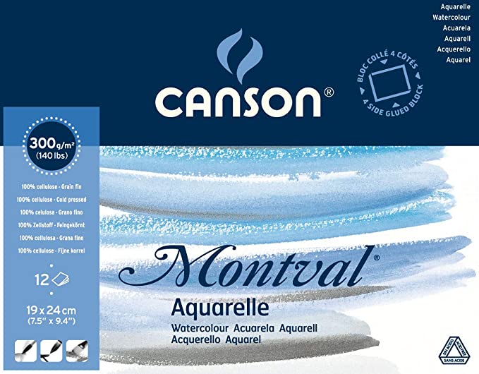 Canson Montval Watercolor 4 Side Glue Pad