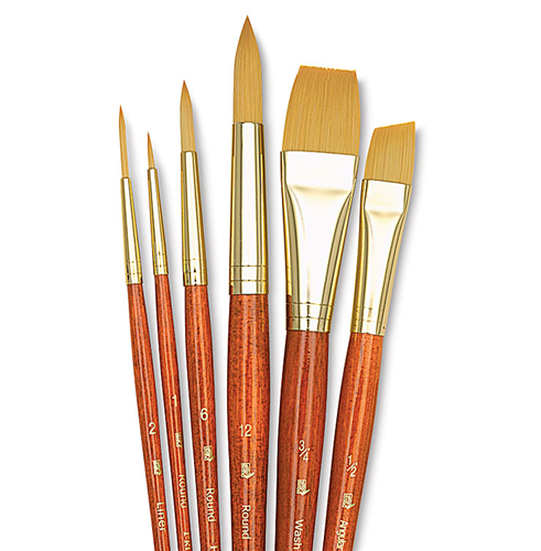 Princeton Synthetic Golden Taklon Brush // Set of 6 (Red)