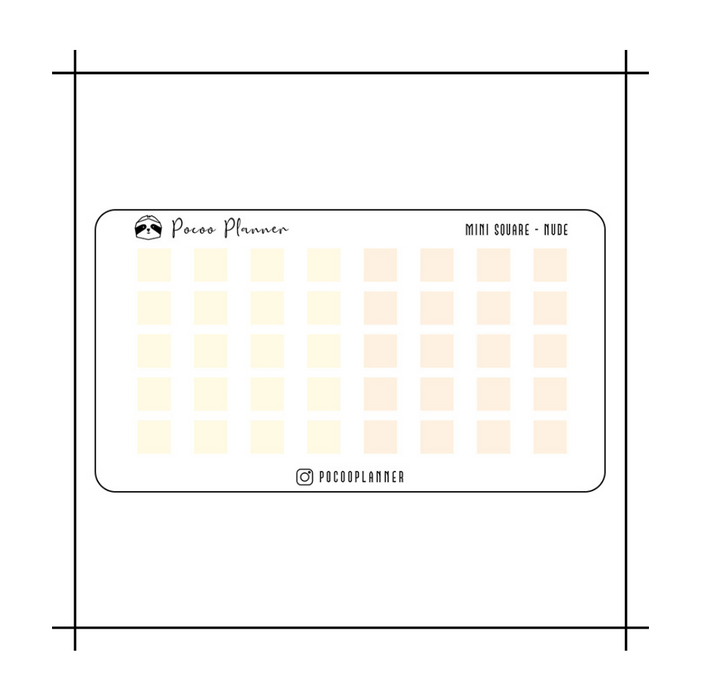 Pocoo Planner Shape CARD Size Sticker // Mini Square