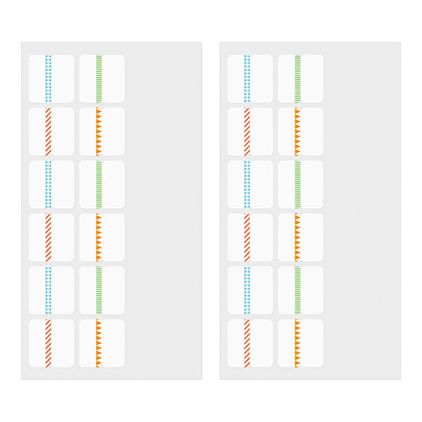 MIDORI Index Label Stickers // Pattern Color