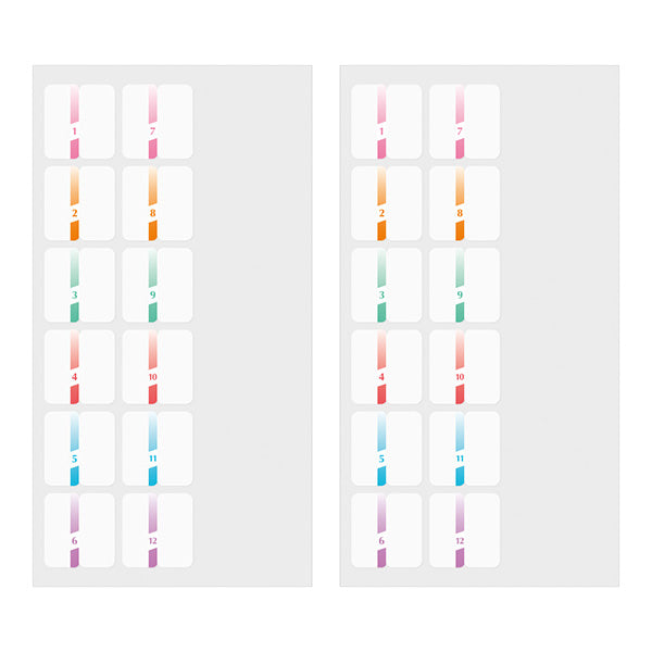 Midori Index Label Stickers // Number Color