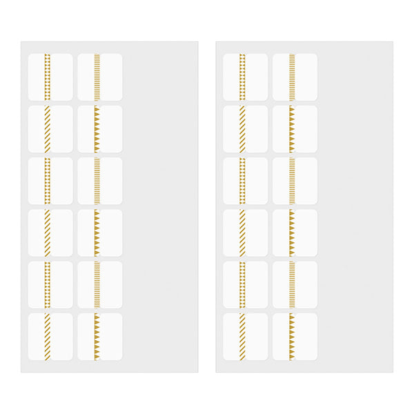 Midori Index Label Stickers // Pattern Gold