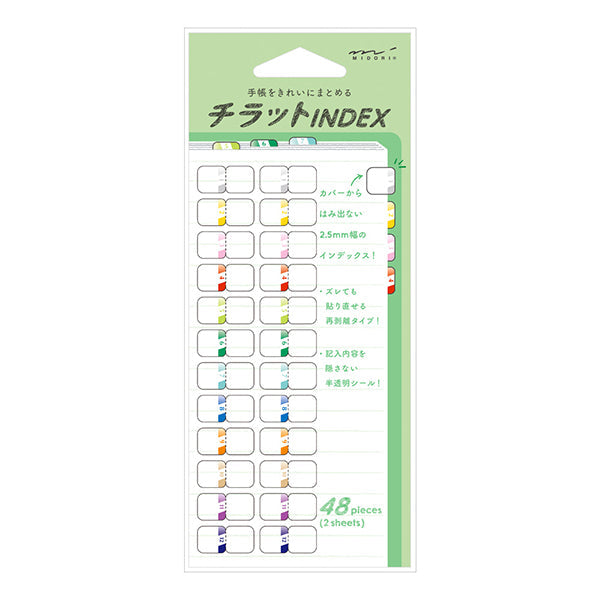 Midori Index Label Stickers // Numbers