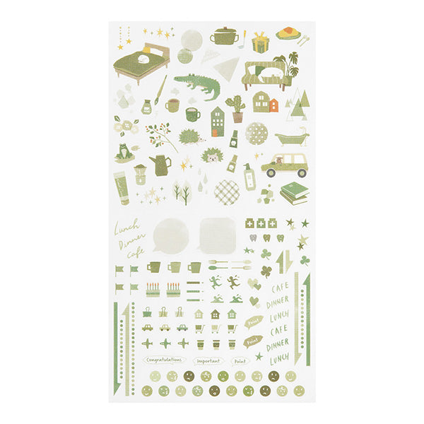 Midori Planner Sticker / All Things Moss Green