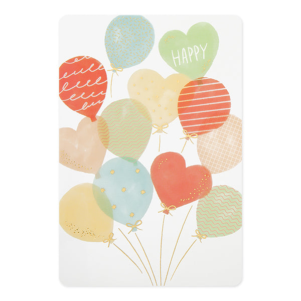 MIDORI Transparent Greeting Card // Balloon