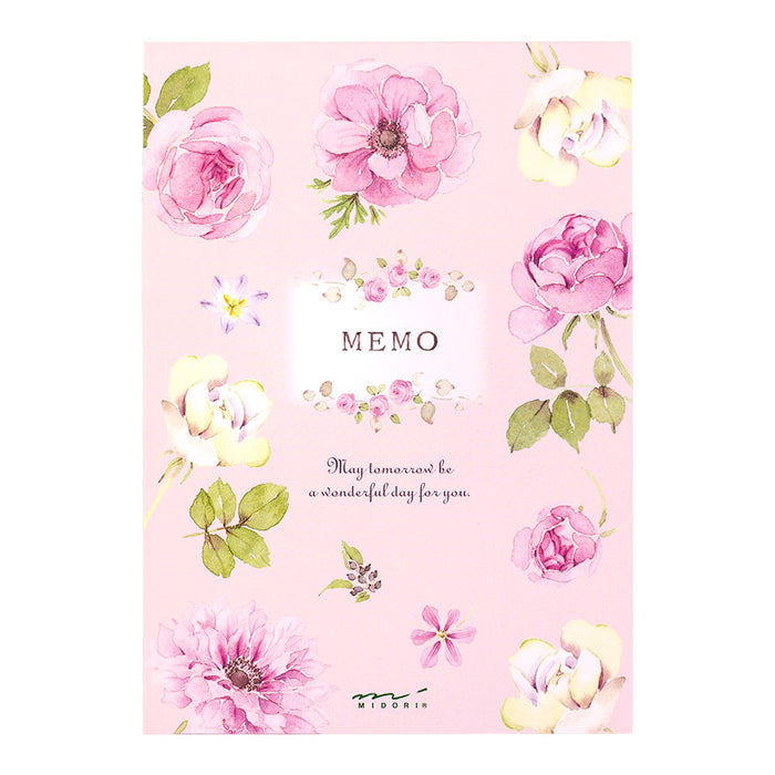 Midori Floral Memo Pad
