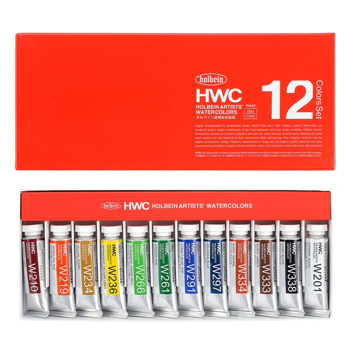 Holbein Artist's Watercolors in 15ml Tube (12)