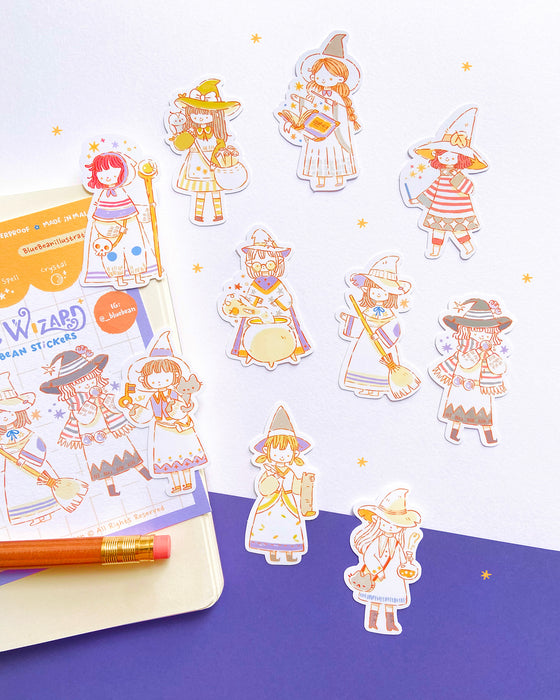 BlueBean 蓝豆 Sticker Pack // Cute Wizard