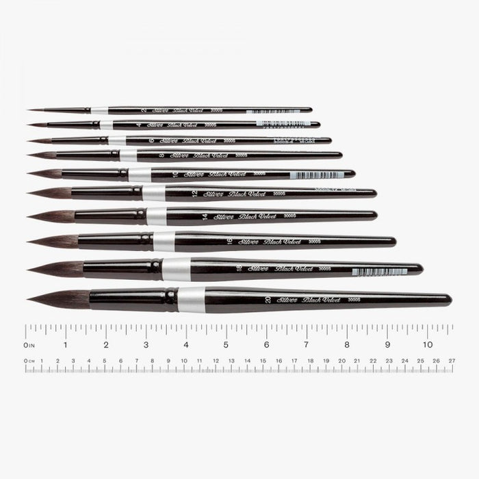 Silver Brush Limited® Black Velvet® watercolor brushes--photo by