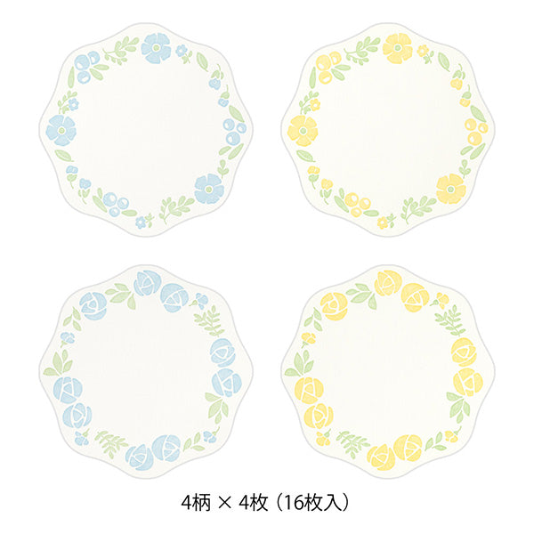 MIDORI Color Shikishi Letterpress Message Card // Floral