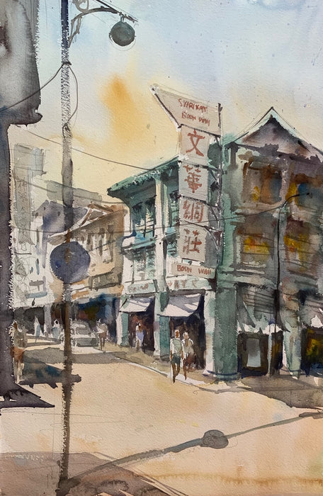 Campbell Street, Penang Postcard by Brian Tai