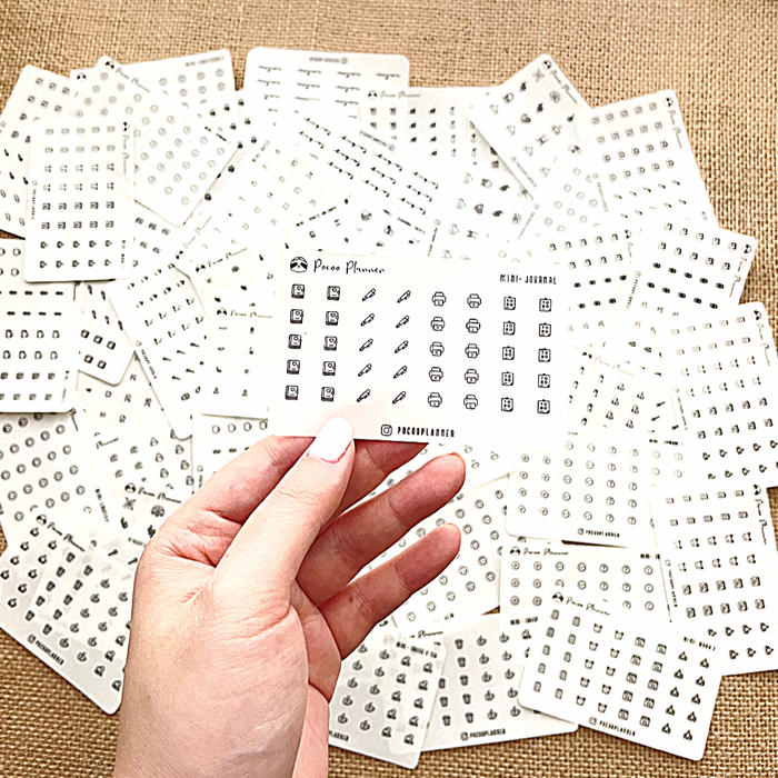 Pocoo Planner Monochrome CARD Size Sticker // Title