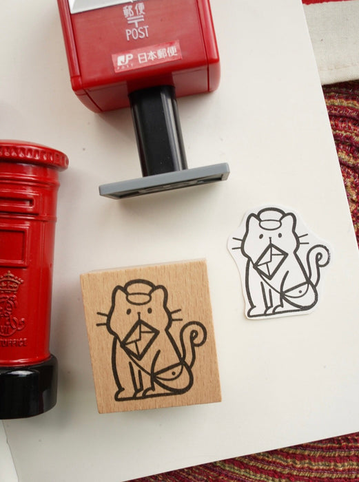 Mail Delivery Neko Rubber Stamp