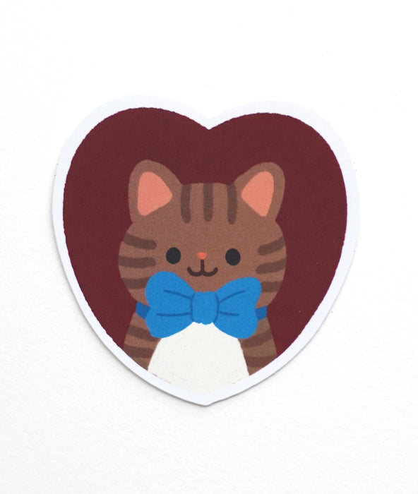 Stickerrific Cats Heart Waterproof Laptop Stickers