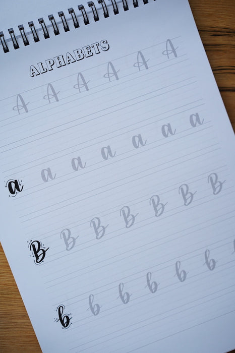 Brush Calligraphy Worksheets for Fude Pens